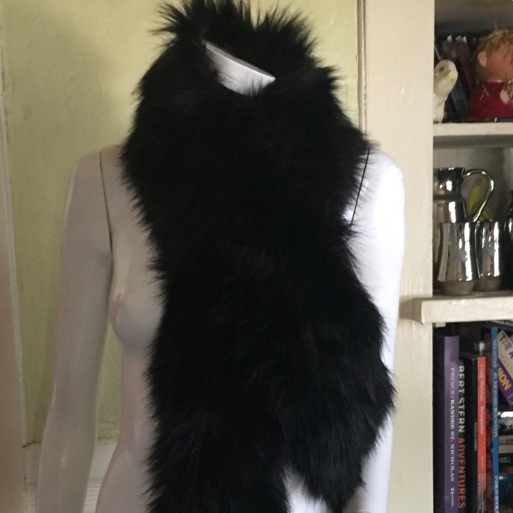 A New Day faux monkey hair collar